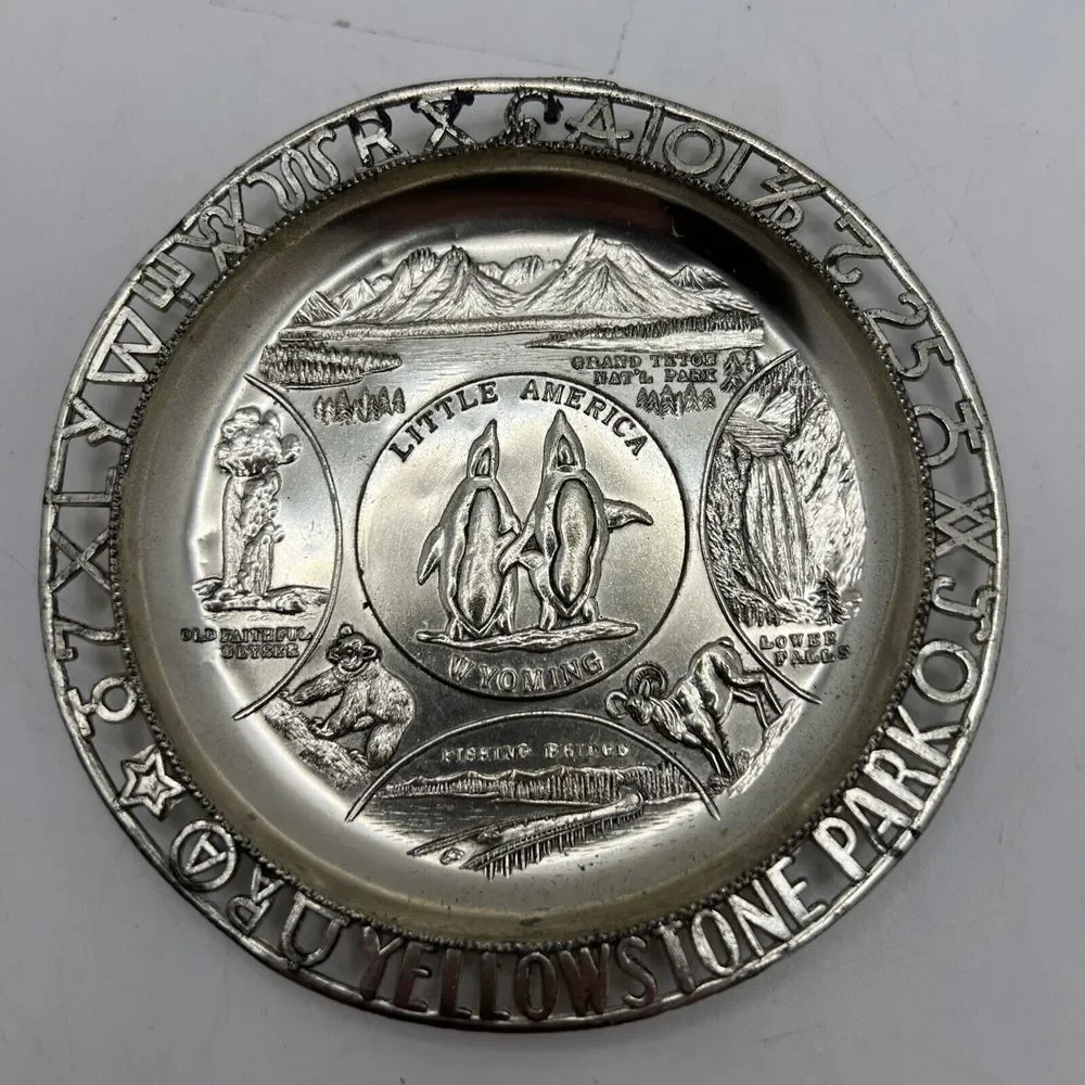 LITTLE AMERICA Wyoming Metal Cigarette Ashtray Yellowstone